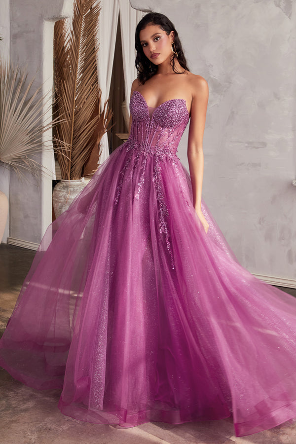 Scoop Tulle Pretty Popular A-Line Evening Custom Long Prom Dresses Onl –  Wish Gown
